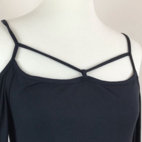 Anthropologie E(hanger)M | Black Cold Shoulder Top - Picture 4 of 5